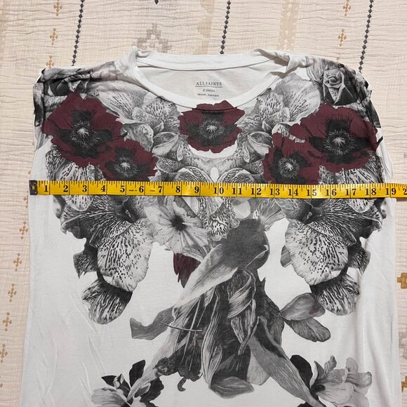 All Saints Floraz T'shirt  Tank Style XS - Picture 4 of 10
